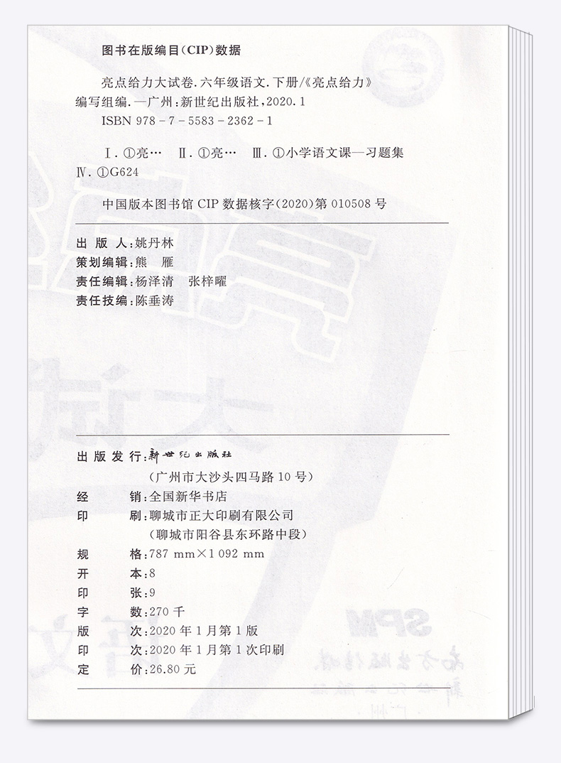 2020新版 亮点给力大试卷语文六年级下册人教版部编版 小学6年级下同步单元专项复习期中检测卷各地期末精选练习册