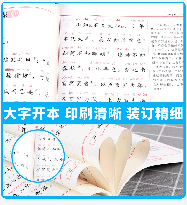 正版现货 中华经典素读范本 陈琴 小学六年级下册语文国学经典诵读教材书同步部编版 6下古诗文诵读与鉴赏读本文言文200篇