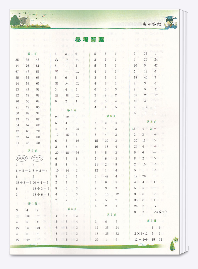 2020黄冈小状元口算速算练习册二年级数学上册下册人教版全套2本 小学2年级口算题卡心算天天练训练同步练习作业本