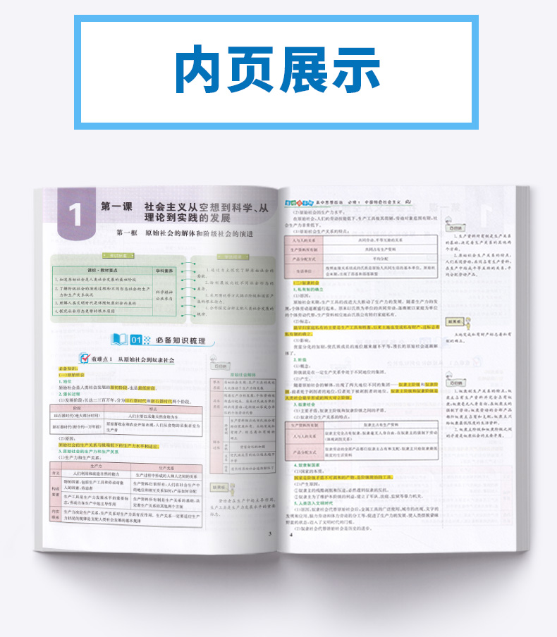 2020新版重难点手册高中思想政治人教版 高一上册新教材同步训练教辅辅导资料 高中生必修一重点考点解析必刷题练习题