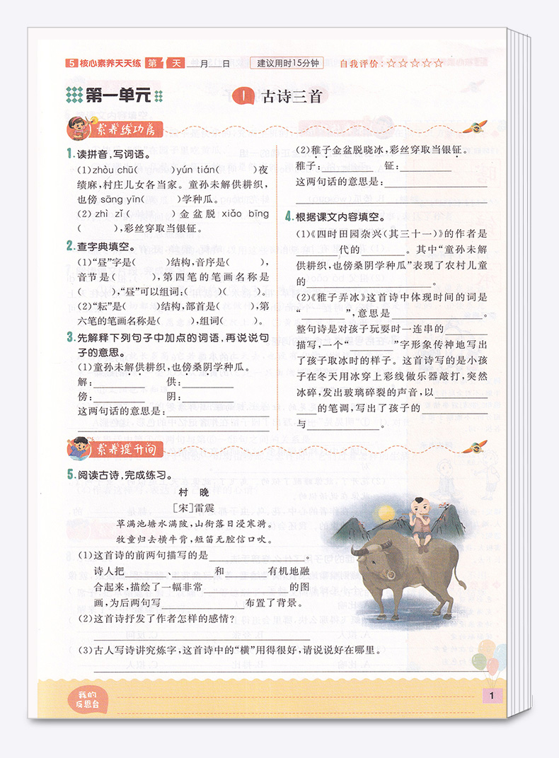 2020新版 核心素养天天练五年级下册语文数学英语人教版全套三本 小学5年级下同步训练翻转课堂预习单阶段评价卷课时练练习册习题