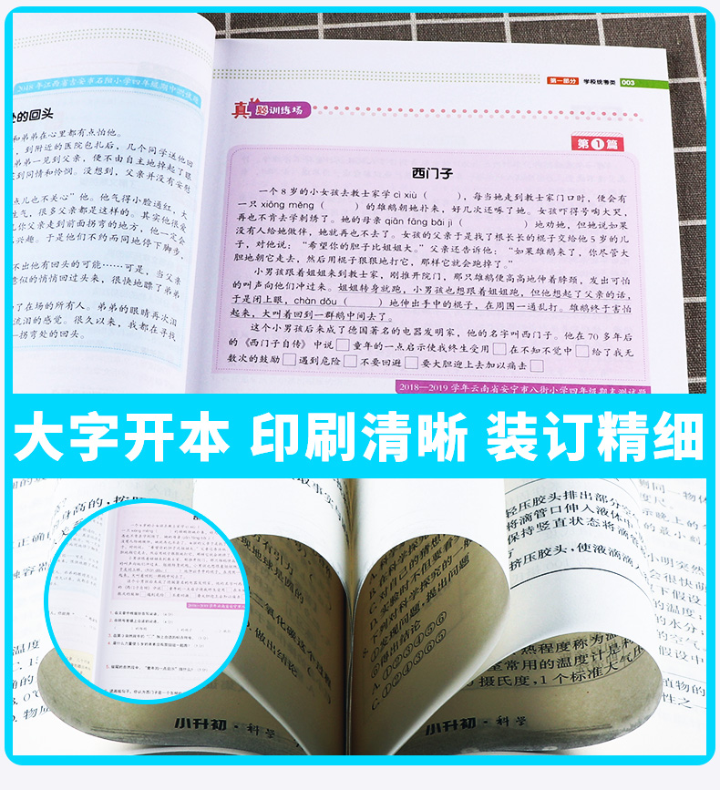 2020新版 阅读真题80篇四年级阅读理解训练题 部编版人教版 小学4年级上册下册语文专项训练书小学生阶梯课外强化书籍每日一练