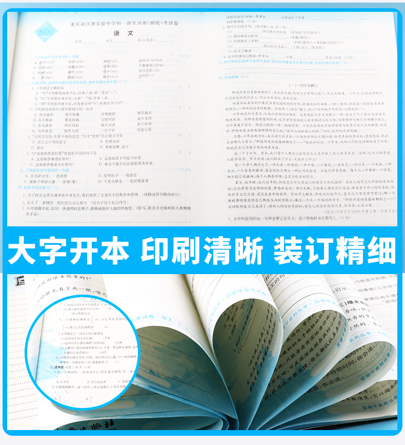 2019新版孟建平小升初语文名校初一新生分班摸底考试卷全套卷子人教版小学六年级下册模拟测试卷必刷题总复习专项训练