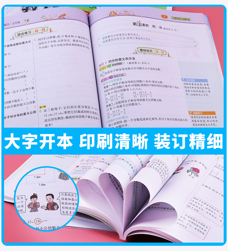 2020新版 教材解读五年级下册数学人教版 小学5年级下课本同步训练讲解辅导资料 人民教育出版社 小学生课本教材全解总复习工具书