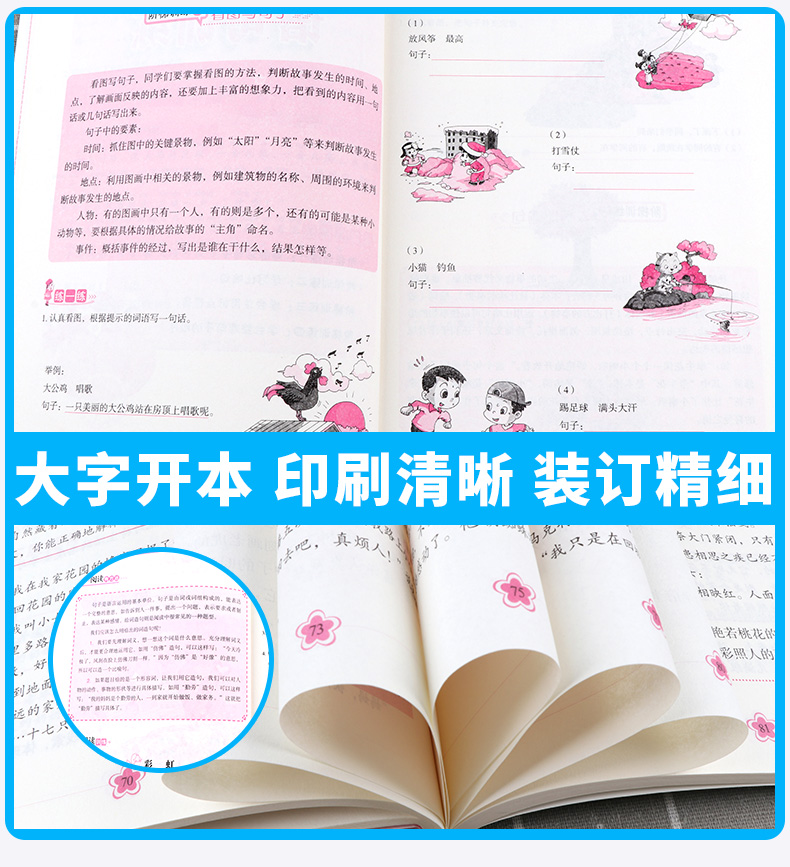 【全新包邮】方洲新概念 小学生语文阅读与作文阶梯训练80篇一年级 小学1年级上册下册同步作文阅读辅导写作/正版z