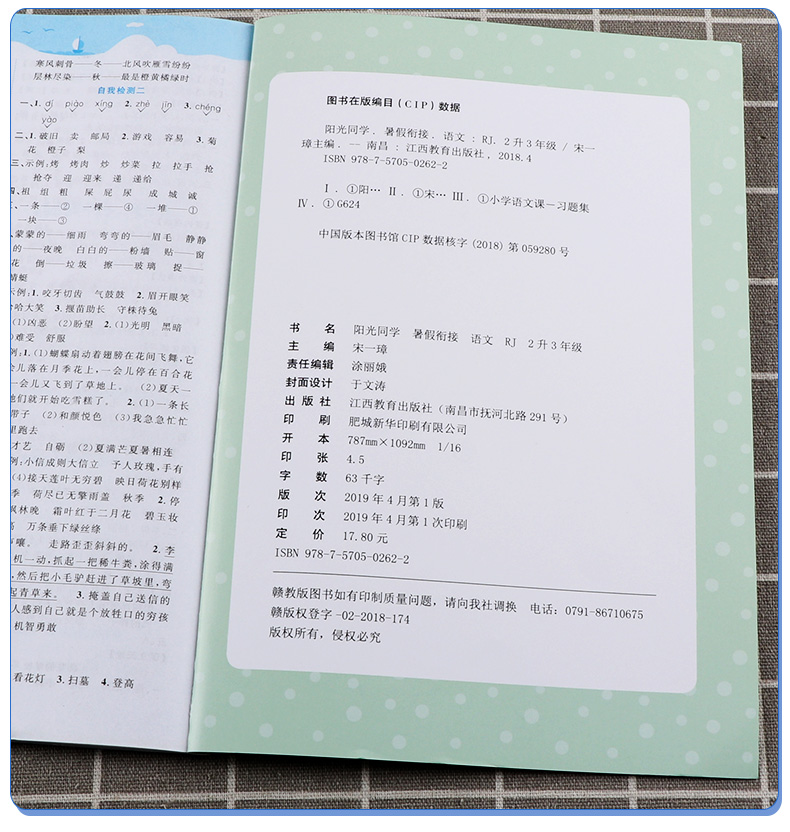 2020新版阳光同学暑假衔接2升3年级语文数学人教版全套两册 小学二年级下册暑假作业练习册暑期教材训练巩固二升三复习预习昨业