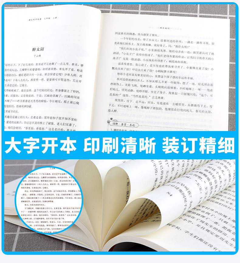 2020新版 初中语文同步阅读两片秋叶七年级上册人教版部编版 初中生7年级上教材同步阅读理解训练母语课日有所诵课外阅读亲子读本