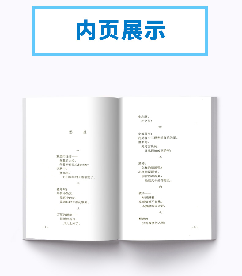 正版包邮 冰心诗选 繁星春水 名家名译权威定本原著书籍 中小学生课外阅读读名著导读 初中新语文必读丛书