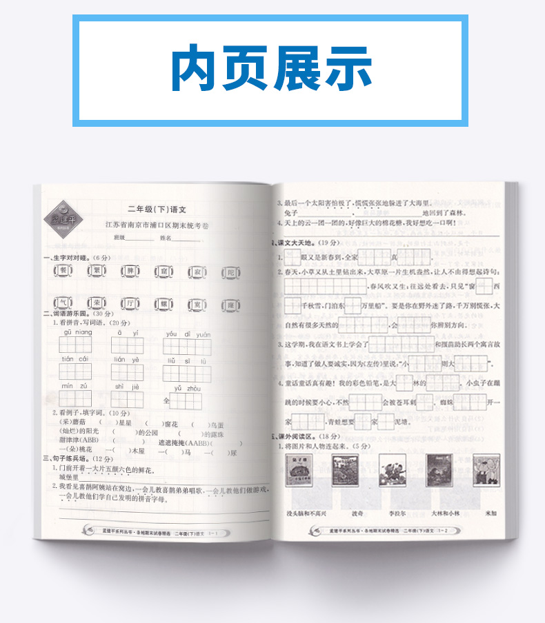 2020新版 孟建平 小学二年级语文下册各地期末试卷精选部编版人教版 小学生2年级下试卷测试卷同步训练总复习考试卷单元卷子