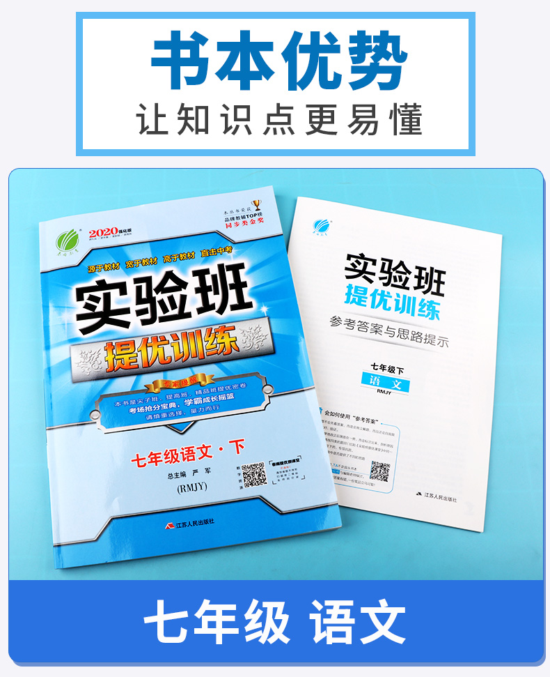 2020新版 实验班提优训练七年级下册语文人教版 7下语文文言文总复习资料训练册 春雨初一同步练习作业本初中教辅书/正版