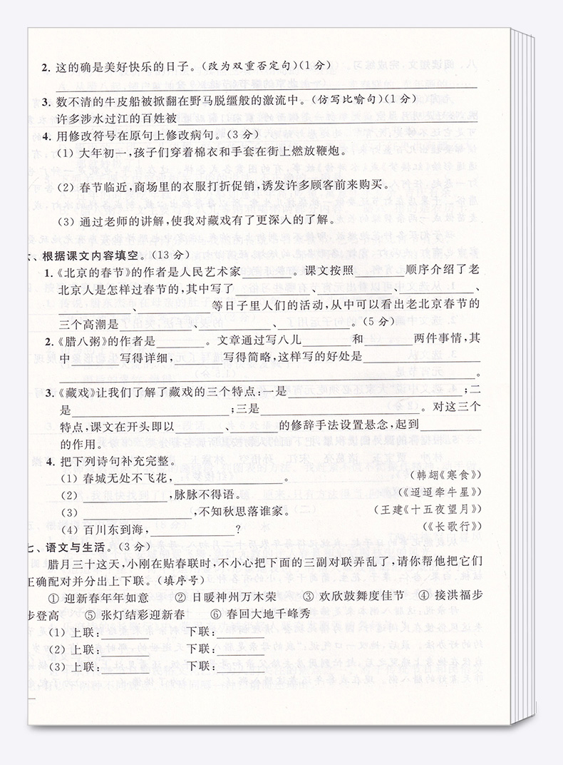2020新版 亮点给力大试卷语文六年级下册人教版部编版 小学6年级下同步单元专项复习期中检测卷各地期末精选练习册