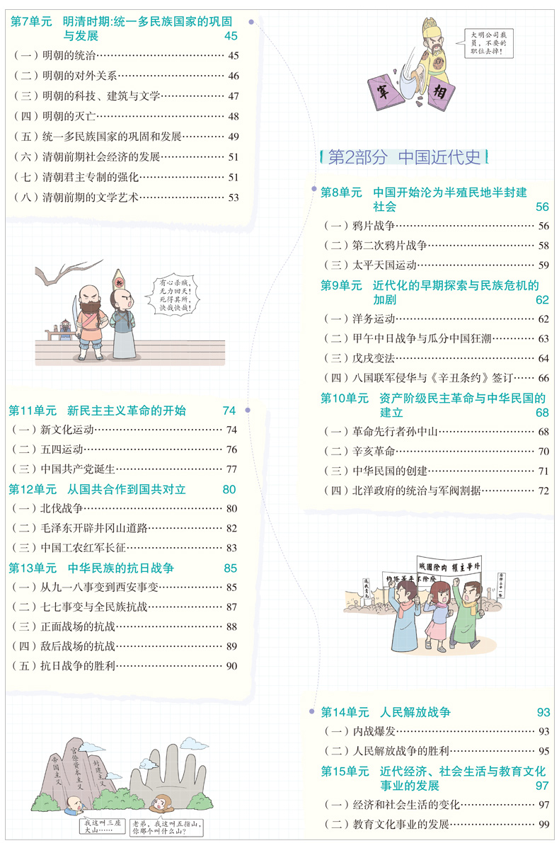 2021新版初中知识清单历史 第8次修订 曲一线初一初二初三通用总复习资料七八九年级789知识大全五年中考三年模拟53辅导大全教辅书