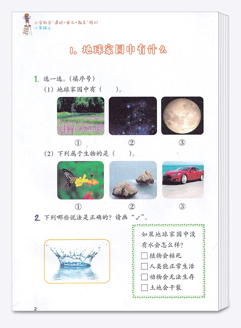 2020新版 课时+单元+期末特训小学科学二年级上册通用版 课时同步知识整理 小学生2年级科学辅导书 浙江教育出版社