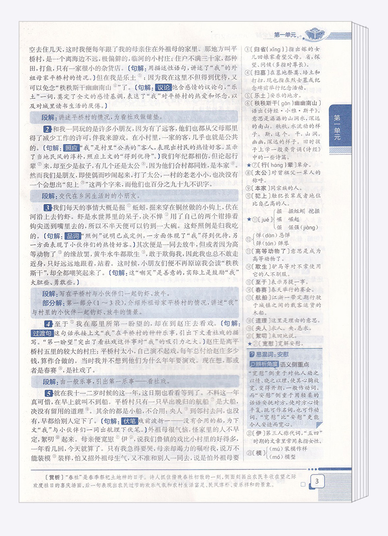 【含课本原文】2020新版中学教材全解 八年级下册语文人教版 薛金星 初二8年级下课本同步训练讲解读辅导工具书参考资料全套/正版