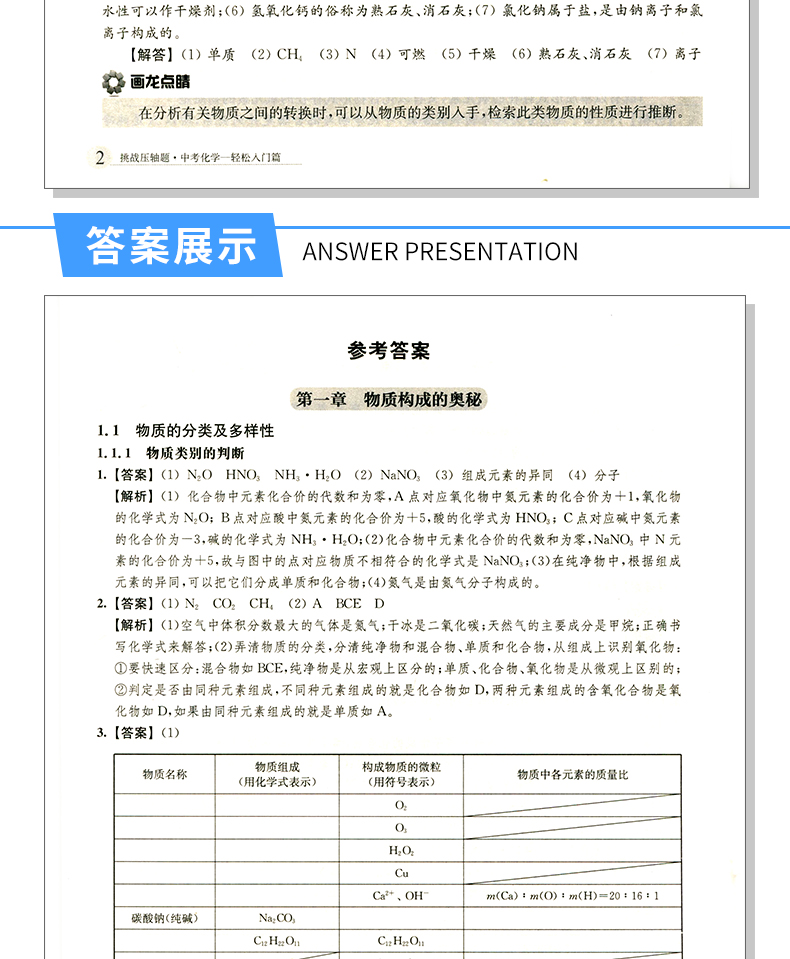 2020新版挑战压轴题中考化学强化训练轻松入门精讲解读篇3本初中解题技巧竞赛辅导奥赛教程初三题库教辅书全套九年级分类精粹复习