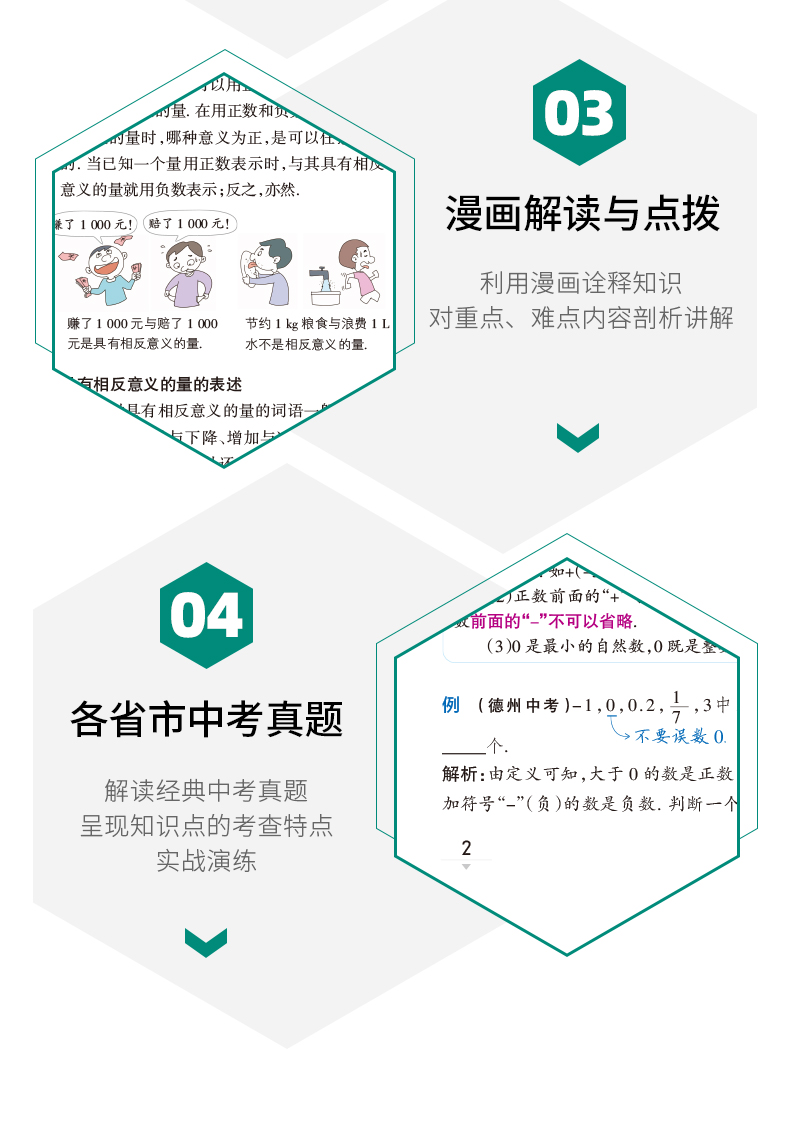 初中数学知识大全2021版pass绿卡图书初一初二初三2020中考总复习资料中学教辅辅导资料数学公式手册定理解题技巧初中数学知识清单