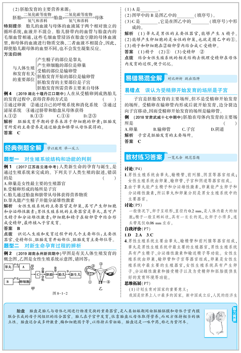 2020版曲一线5年中考3年模拟初中生物苏教版七年级下册SJ版初一7年级生物同步试题五年中考3三模拟五三七年级生物辅导资料书