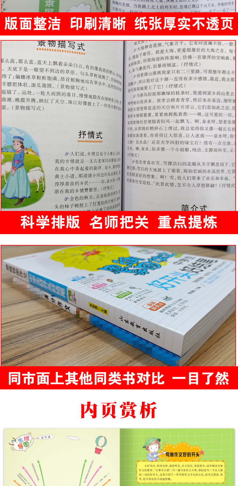 中学生思维导图作文法 中学生好开头好结尾初中写作技巧书籍初一初二初三获奖优秀中考作文书大全集好词好句好段作文辅导初中通用