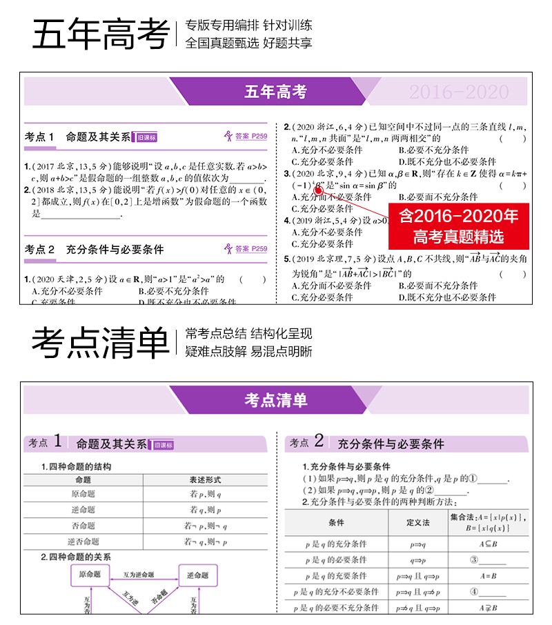 2021版 五年高考三年模拟数学B版新高考 5年高考3年模拟全国新高考统考 五三53b版高三一二轮总复习冲刺资料书刷真题试卷曲一线