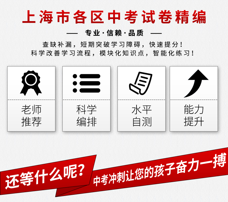 正版现货 2020年版走向成功 中考数学二模卷 2020上海中考二模卷 仅试卷 上海市各区县中考考前质量抽查试卷精编 初三年级期末复习