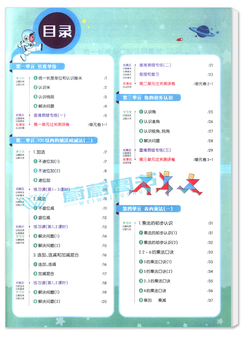 正版2020新版小学一遍过二年级上册 数学 人教版RJ 含参考答案 2年级上册数学同步练习册课堂训练过关测评天星教育 科学分层训练