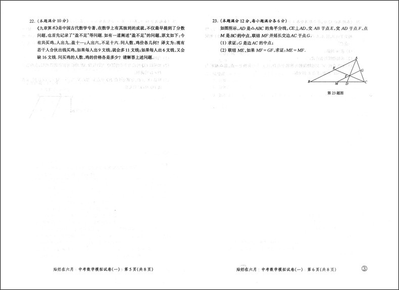 2020版 灿烂在六月中考 语文数学英语物理化学 试卷+答案  2020年上海市最新中考模拟强化测试精编 初一二三真题模拟试卷 全套10本