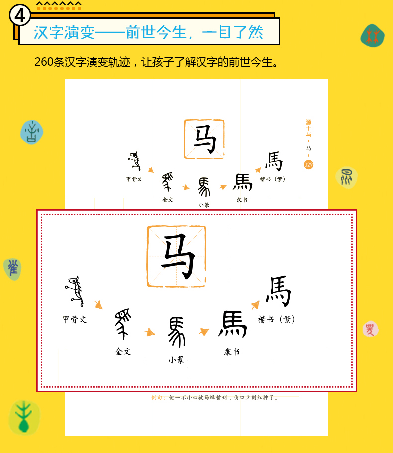 篇動物篇植物篇漢字象形字書畫小學生識字13年級兒童編寫的識字啟蒙書