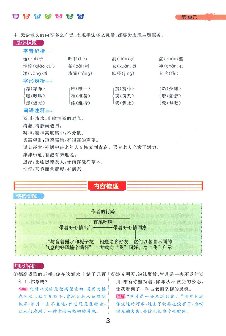 钟书金牌 新教材完全解读七年级下语文 7年级下第二学期 上海大学出版社 上海教材课后练习课本全解新教材全解七年级