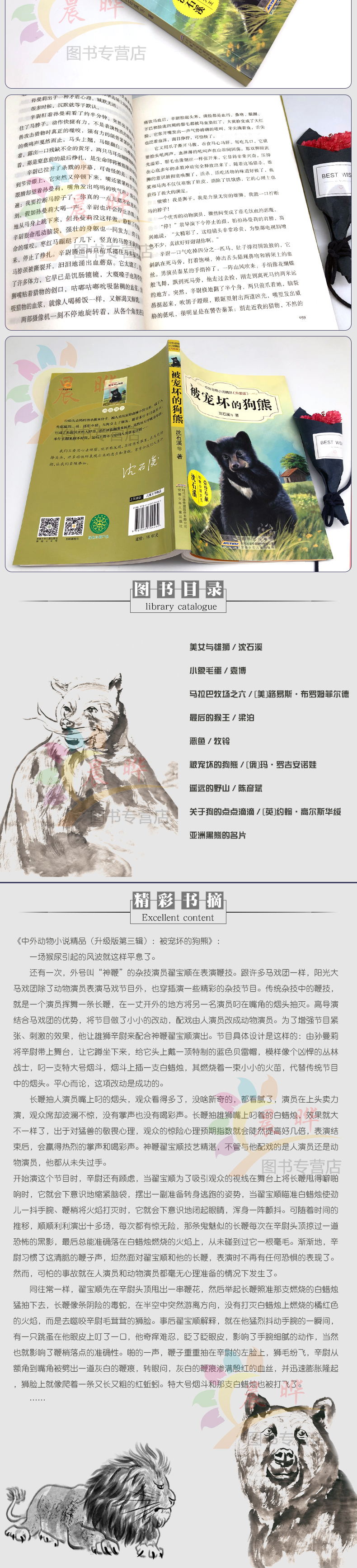 被宠坏的狗熊中外动物小说精品升级版沈石溪经典动物小说系列7-10-14岁中小学生三四五六年级课外阅读书籍