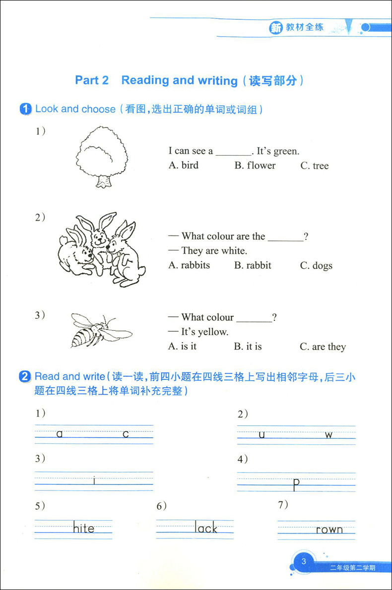 跟着名师学语文+数学+英语新教材全练二年级第二学期/2年级下册配套沪教版小学语数英教材使用同步教材配套讲解练习上海教育出版社