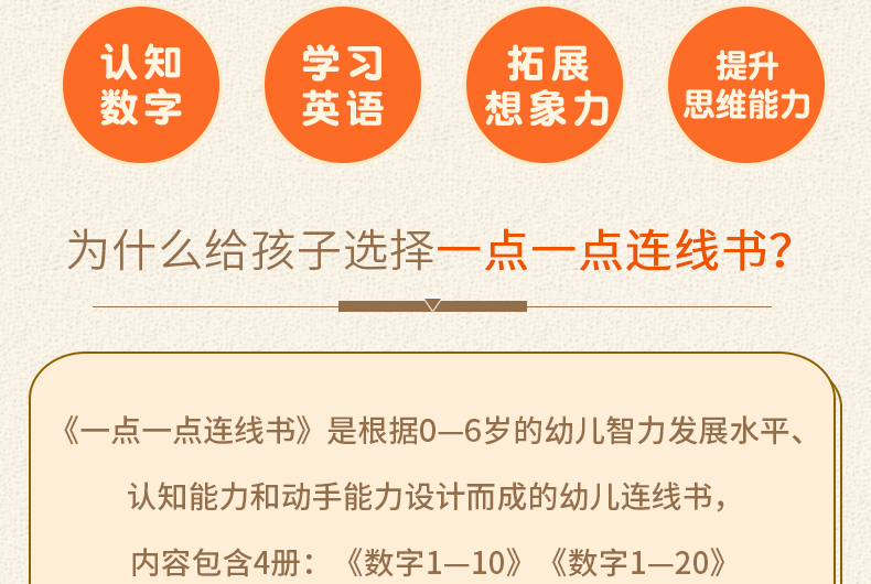 一点一点连线书 套装4册 3-6岁儿童专注力训练游戏书 全脑逻辑思维注意力