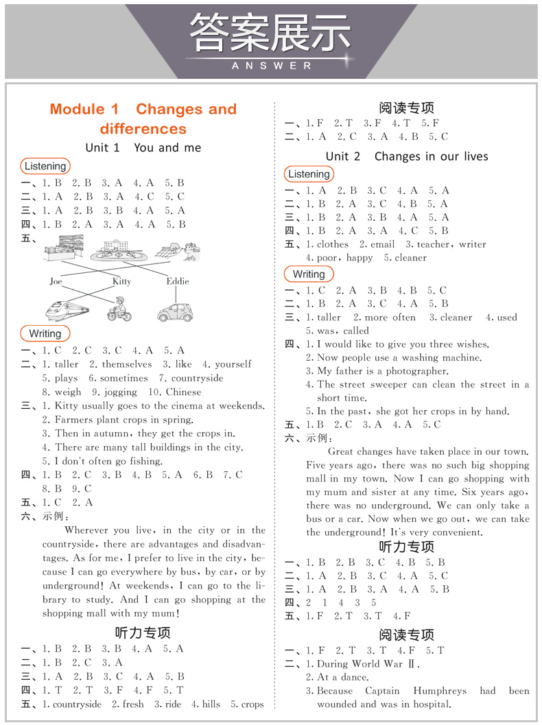 2020小学53天天练六年级下册英语沪教牛津版HJNJ测评卷课本教材同步练习册期中期末单元试卷可搭黄冈小状元达标作业课时优化全优卷