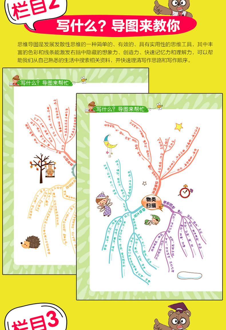 2020思维导图作文全2册小学生同步作文五年级限字500字作文范文辅导书小学生优秀作文同步满分作文大全阅读与写作训练入门教辅教材