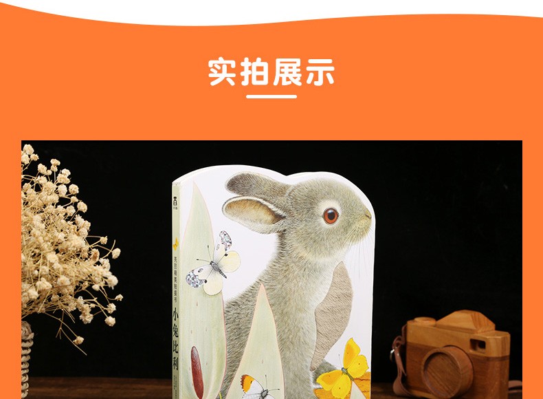 乐乐趣 亮丽精美触摸书系列 小兔比利 中英双语早教启蒙认知纸板书0-1-2-3岁感官刺激撕不烂绘本