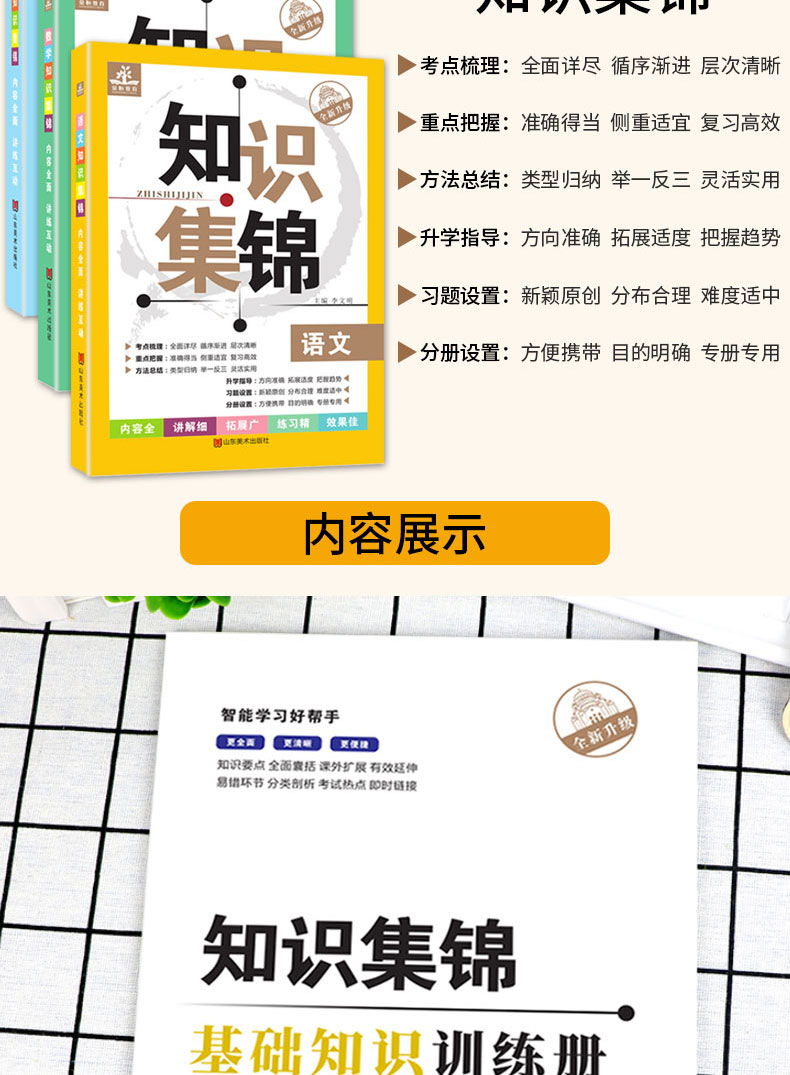 小学数学语文英语知识大全 集锦 2019人教北师苏教升级版1-6年级一二三四五六年级练习册辅导资料包工具书 小升初知识大集结 全9册