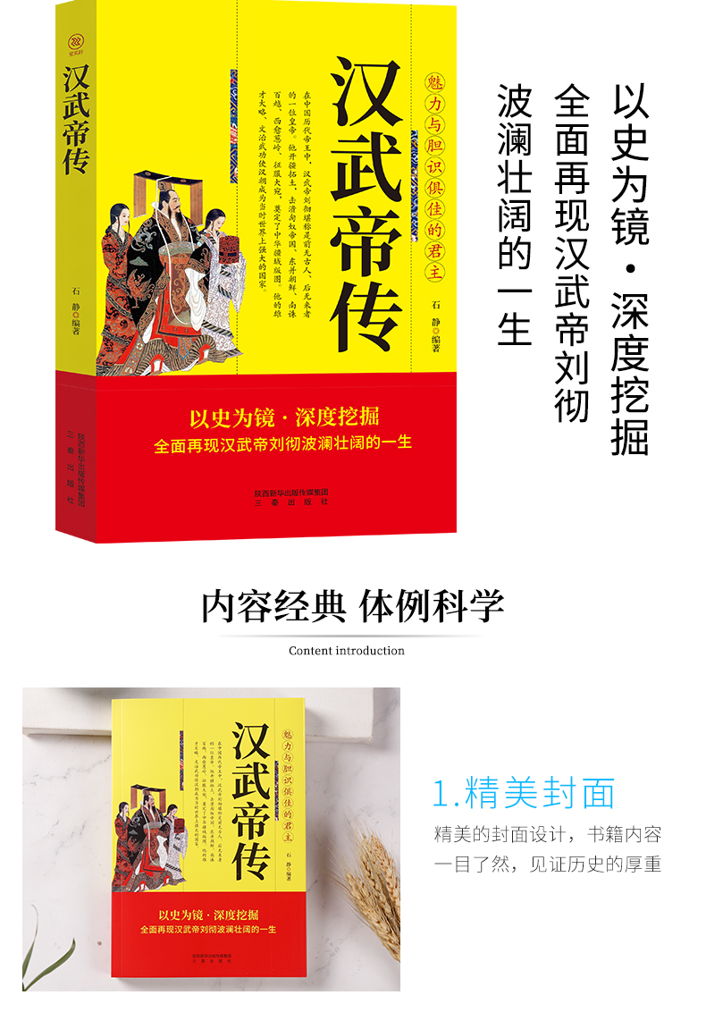 正版 汉武帝刘彻 书 汉武帝传 中国通史 中国皇帝刘彻传汉朝历史书籍汉朝那些事儿汉武帝国大汉王朝 中国古代帝王故事历史人物传记