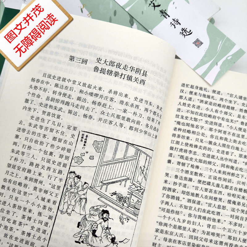 正版 艾青诗选+水浒传初中版9九年级 新版青少年完整版诗集 初中语文 配套阅读名著书籍可搭水浒传全集