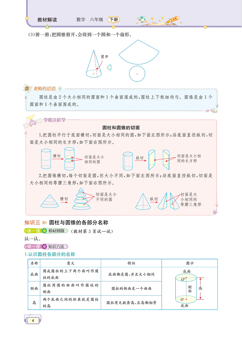 2020新版 小学教材解读六年级下册语文数学 北师大版BSD 6年级课本同步讲解北师版教材解读同步辅导讲解 小学解析全解数学