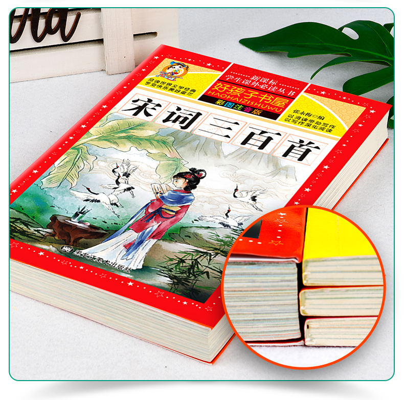 正版 宋词三百首正版全集 注音版 小学生必背古诗词300首幼儿童国学启蒙教材一二年级阅读课外书必读带拼音的早教读物完整版故事书