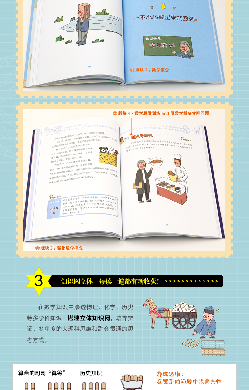 14册全套一二三四五六年级数学思维训练万物有数学八册/陶小乐玩转数学小学天天练口算心算几何算数运算计算上下教辅老师推荐畅销