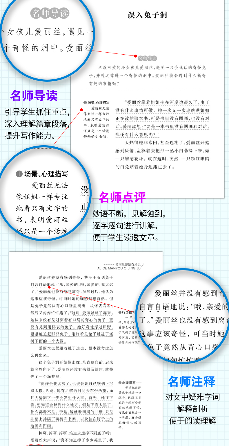 包邮天地出版社爱丽丝漫游奇境记正版书小学版原著四五六年级必读课外书经典书籍阅读老师推荐名著快乐读书吧人教版下册10-15岁