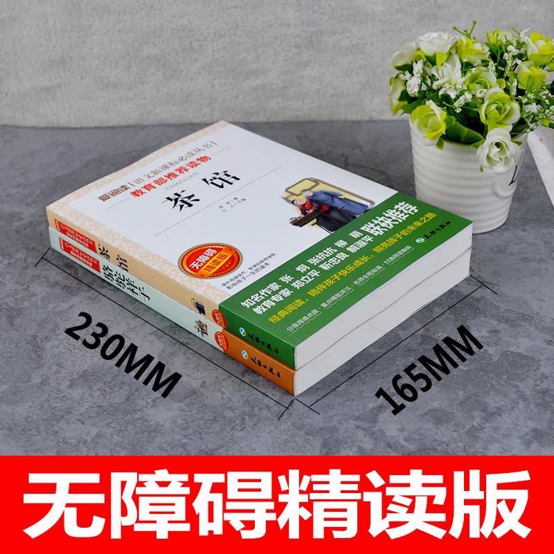 包邮2册爱老舍骆驼祥子茶馆初中生小学生课外阅读必读书籍四五六4-6年级班主任推荐阅读文学名著畅销正版童书教育部语文新课标丛书