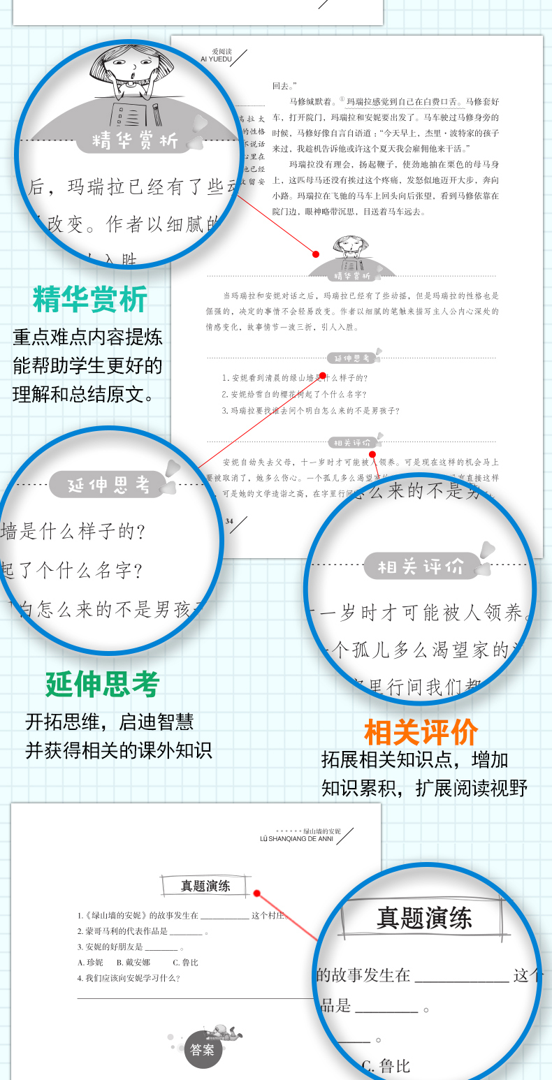 包邮天地出版社绿山墙的安妮正版全集小学生二三四五六年级课外书必读老师推荐阅读语文新课标书目人教版爱阅读系列上册文学故事书