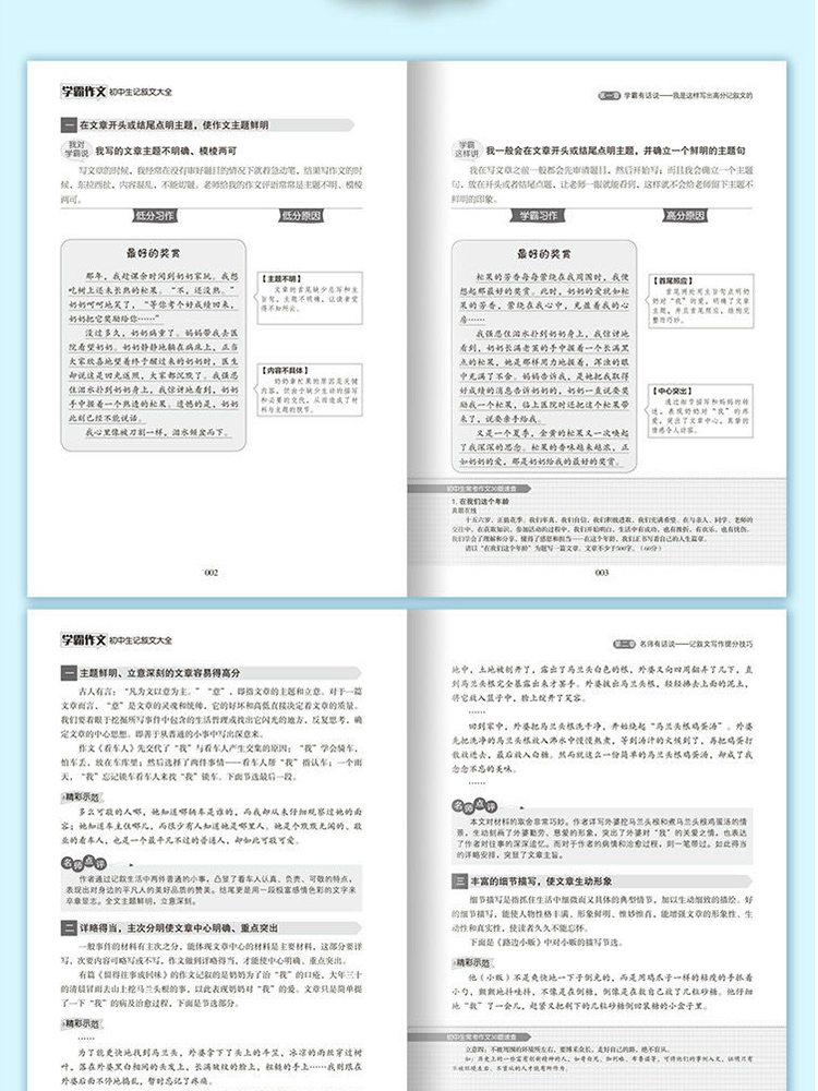 2020新版加厚初中学生作文书大全3册优秀作文初中版获奖作文中考满分作文 六七八九年级初一初二初三的作文书素材辅导书 学霸作文