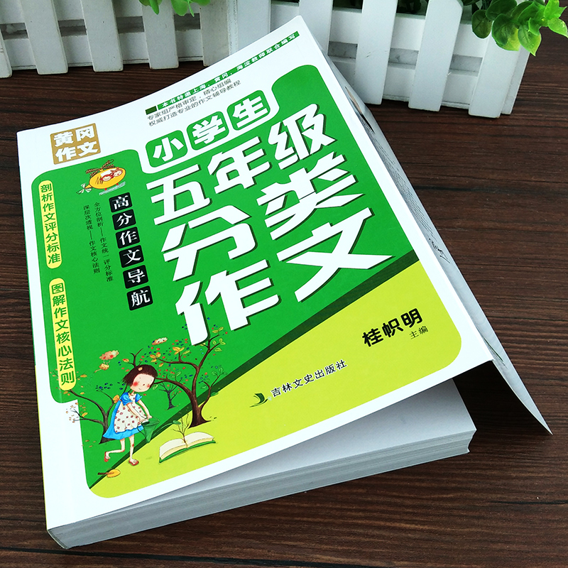 加厚版五年级同步分类作文书大全2020人教版黄冈作文写人写景状物作文小学生4年级作文辅导书籍好词好句好段素材积累书籍全国通用
