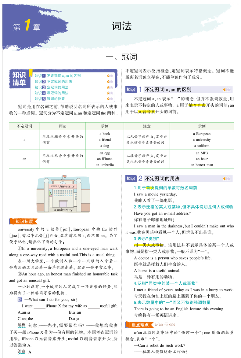 2021版初中知识清单英语全国通用53英语工具书初中英语语法大全同步教材讲解五三中考总复习初一二三英语辅导资料书基础知识手册