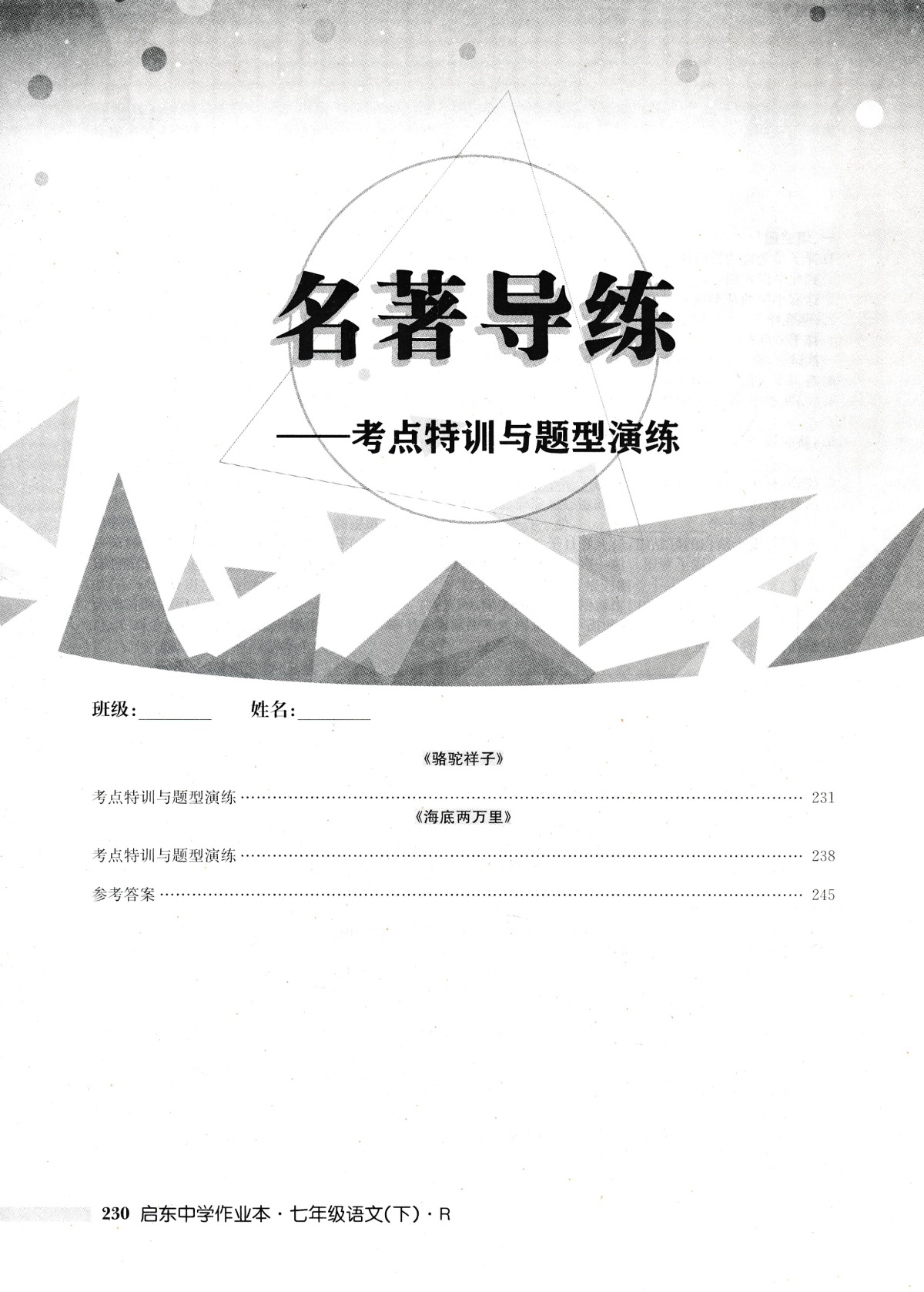 现货2020新 启东中学作业本七7年级下册语文 人教版 初一1下册语文练习册初中同步教辅书 含测试卷答案 可搭配全解五三王后雄