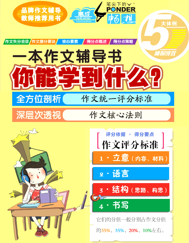 2020正版加厚全套5册 小学生作文书3-6年级小学优秀作文分类作文满分作文获奖作文大全 精选最新人教版分类辅导书籍三四五六年级HC