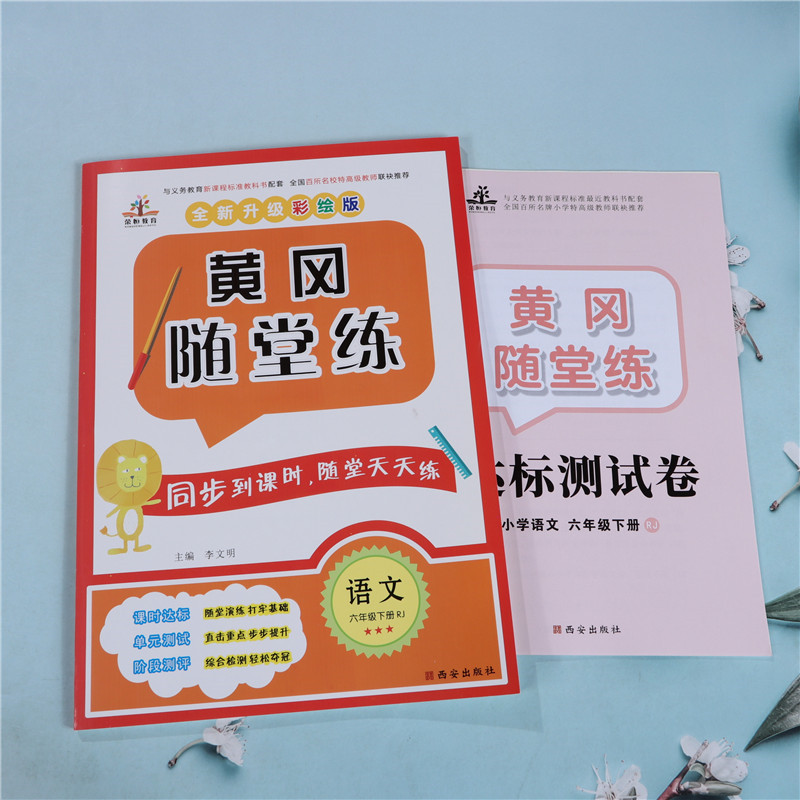 2020新版 黄冈随堂练六年级下册语文一课一练天天练人教版送测试卷 小学六年级下册语文书同步训练 6年级教材语文课堂练习册人教版