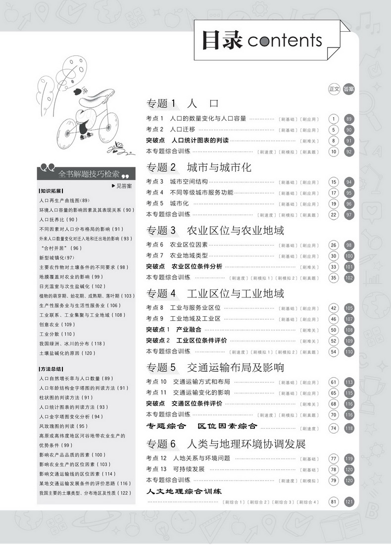 2021新版高考必刷题地理2人文地理专题突破版 高中生高一二三地理专项训练必修专题突破试卷专题提升分题型强化中学教辅书籍理想树